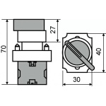 XB2-BD53 Кнопка поворотна 3-поз. З самоповерненням станд. ручка - Зображення 8