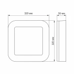 LED світильник ART IP65 квадратний VIDEX 30W 5000K - Зображення 4