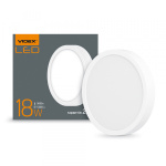 LED Світильник круглий накладний VIDEX 18W 5000K 220V (VL-DLRS-185)