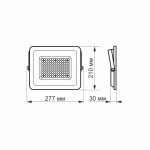 LED прожектор VIDEX 100W 5000K 220V (VL-F2e-1005W) (10шт/ящ) - Зображення 5