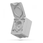 VIDEX BINERA IP65 Розетка зовнішня 1на сіра (VF-BNW21-G) (10/100)
