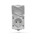 VIDEX BINERA IP65 Розетка зовнішня 1на сіра (VF-BNW21-G) (10/100) - Зображення 2