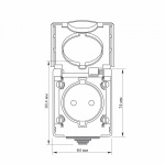 VIDEX BINERA IP65 Розетка зовнішня 1на сіра (VF-BNW21-G) (10/100) - Зображення 4