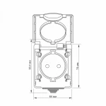 VIDEX BINERA IP65 Розетка зовнішня 1на сіра (VF-BNW21-G) (10/100) - Зображення 4
