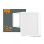 LED світильник накладний квадрат VIDEX 18W 5000K 220V (VL-DLSS-185)