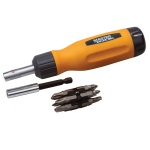 Викрутка MASTERTOOL з тріскачкою + 12 насадок 40-0518
