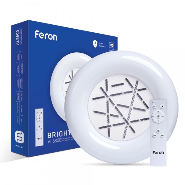 Світильник світлодіодний Feron AL5800 80W коло 5600Lm 3000K-6500K 450*85mm (6876)
