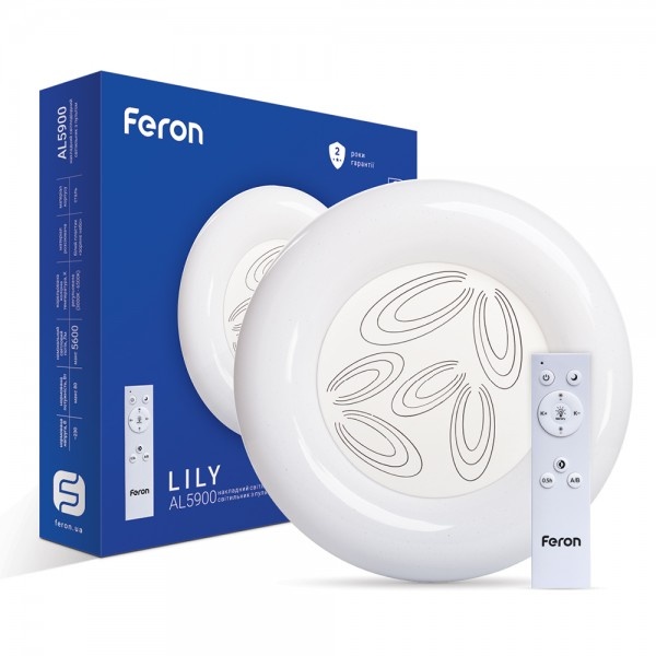 Світильник світлодіодний Feron AL5900 80W коло, 5600Lm 3000K-6500K 450*85mm (6877)