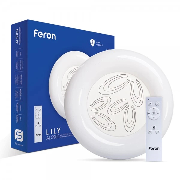 Світильник світлодіодний Feron AL5900 80W коло, 5600Lm 3000K-6500K 450*85mm (6877)