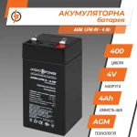 Акумулятор AGM LPM 4V - 4 Ah - Зображення 3