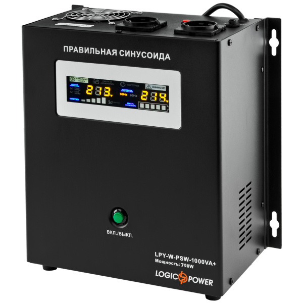 ДБЖ з правильною синусоїдою 12V LPY-W-PSW-1000VA+(700Вт)10A/20A