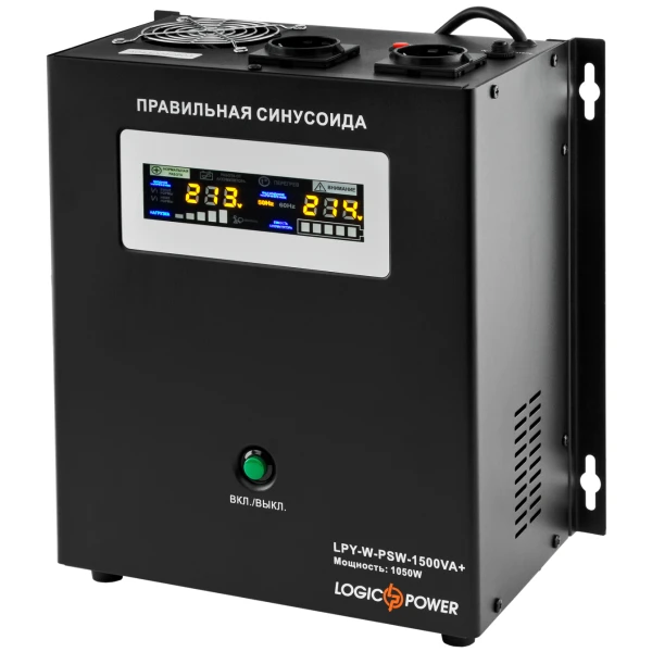 ДБЖ з правильною синусоїдою 24V LPY-W-PSW-1500VA+(1050Вт)10A/15A
