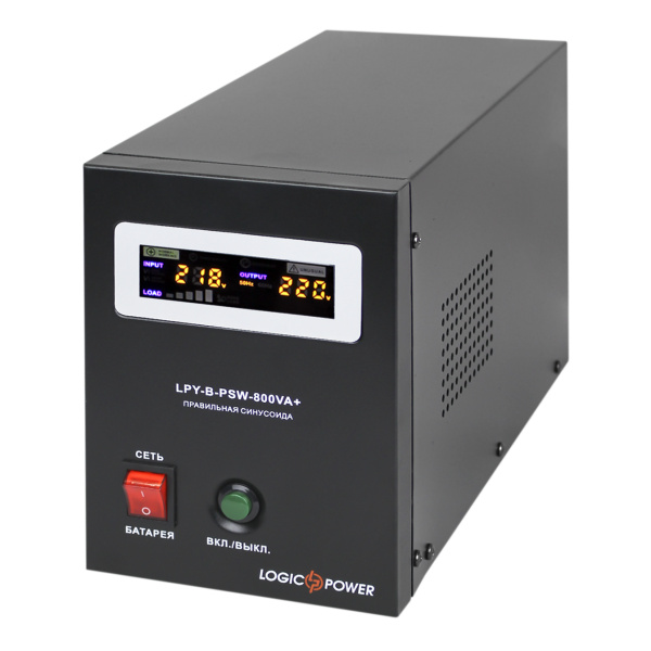 ДБЖ з правильною синусоїдою 12V LPY-B-PSW-800VA+(560Вт) 5A/15A