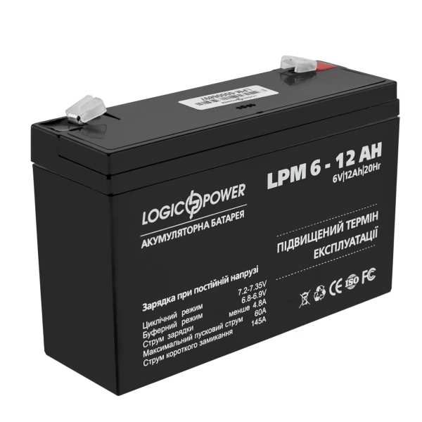 Акумулятор AGM LPM 6V - 12 Ah