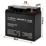 Аккумулятор кислотный AGM LogicPower LPM 12 - 17 AH - Зображення 7