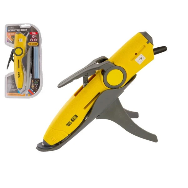 Пістолет-ручка клеєва MASTERTOOL Ø7.2 мм 70 Вт 4.5 г/хв "Крапля-Стоп" з LED-індикатором 42-0516