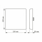 LED світильник безрамковий квадратний VIDEX 33W 4100K - Зображення 3