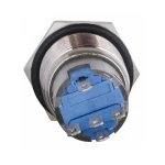 TYJ 19-271 Кнопка металева плоска з підсвічуванням, 1NO+1NC, червона 24V. - Зображення 2