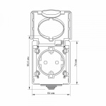 VIDEX BINERA IP65 Розетка зовнішня 1а із заземленням сіра (VF-BNW21G-G) (10/100) - Зображення 4