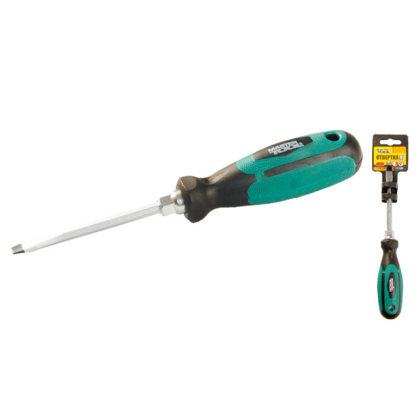 Викрутка плоска MASTERTOOL SL5х75 мм посилена 45-8575