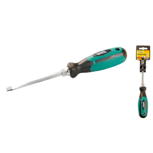 Викрутка плоска MASTERTOOL SL6х100 мм посилена 45-8610