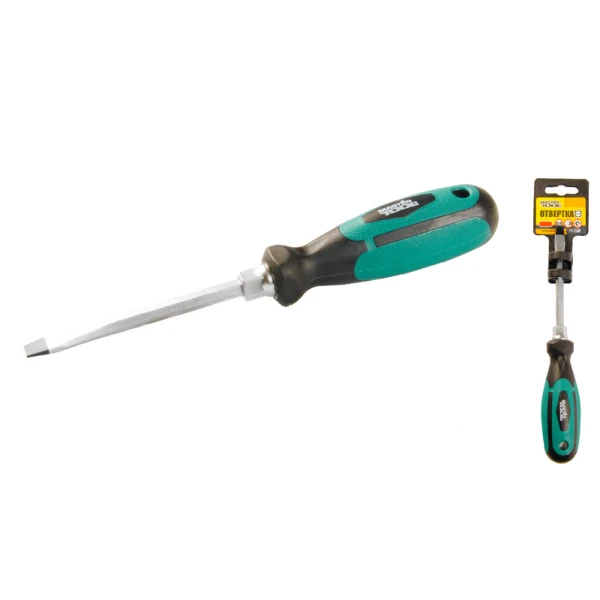 Викрутка плоска MASTERTOOL SL6х100 мм посилена 45-8610