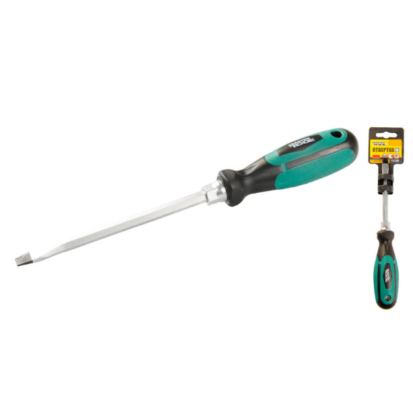 Викрутка плоска MASTERTOOL SL8х150 мм посилена 45-8815