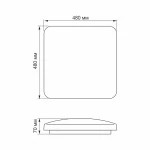LED світильник настінно-потоловий Квадрат VIDEX 48W 4100K Матовий - Зображення 4
