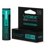 Акумулятор Videx Li-Ion 18650-P(ЗАХИСТ) 3000mAh color box/1pc 20/160 (18650-P/3000/1CB)