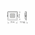 LED прожектор VIDEX F2e 10W 5000K - Зображення 6