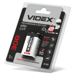 Акумулятори Videx 6HR61 300mAh blister/1pc 12/96 (6HR61/300/1DB)