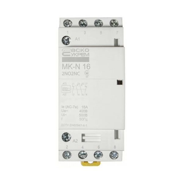 Модульний контактор MK-N 4P 16A 2NO2NC 220V