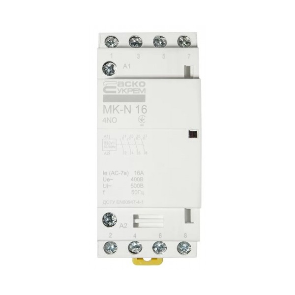 Модульний контактор MK-N 4P 16A 4NO 220V
