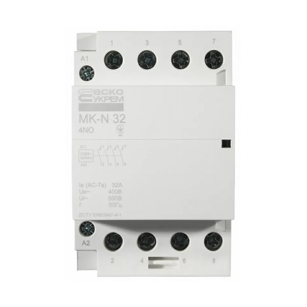 Модульний контактор MK-N 4P 32A 4NO 220V
