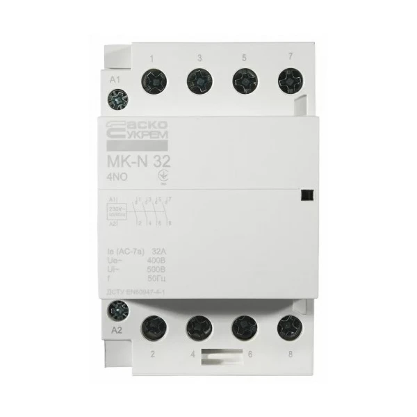 Модульний контактор MK-N 4P 32A 4NO 220V