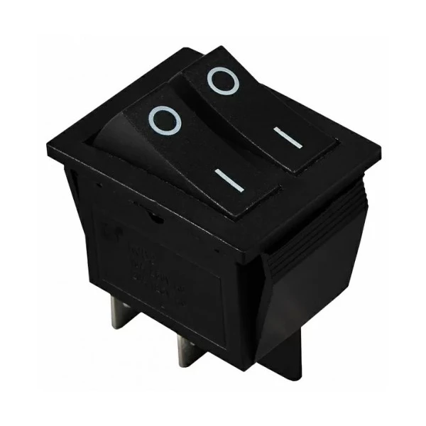 KCD2-2101 B/B Перемикач 2 кл. чорний