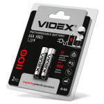 Акумулятори Videx HR03/AAA 1100mAh double blister/2pcs 20/200 (HR03/1100/2DB)