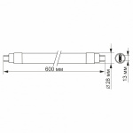 LED лампа VIDEX T8b 9W 0.6M 4100K 220V, матова (VL-T8b-09064) - Зображення 3