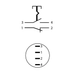 TYJ 22-311 Кнопка металева плоска із фікс., 1NO + 1NC. - Зображення 6