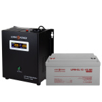 Комплект резервного живлення для котла LP (LogicPower) ДБЖ + гелева батарея (UPS W500VA + АКБ GL 900W)