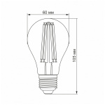 LED лампа VIDEX Filament A60F 10W E27 4100K - Зображення 3