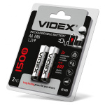 Акумулятори Videx HR6/AA 1500mAh double blister/2pcs 20/200 (HR6/1500/2DBB)