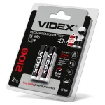 Акумулятори Videx HR6/AA 2100mAh double blister/2pcs 20/200 (HR6/2100/2DB)