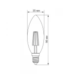 LED лампа TITANUM Filament C37 4W E14 4100K - Зображення 3