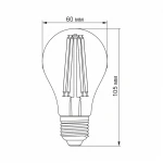 LED лампа VIDEX Filament A60FA 10W E27 2200K бронза - Зображення 3