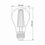 LED лампа VIDEX Filament A60FF 08W E27 1200K - Зображення 3