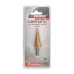 Свердло для металу GRANITE ступінчасте HSS 4-20 мм 9 ступенів 6-00-420 - Зображення 2