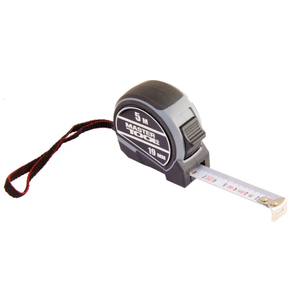 Рулетка MASTERTOOL 5 м 19 мм з 2 фіксаторами полотна нейлонове покриття 60-5019