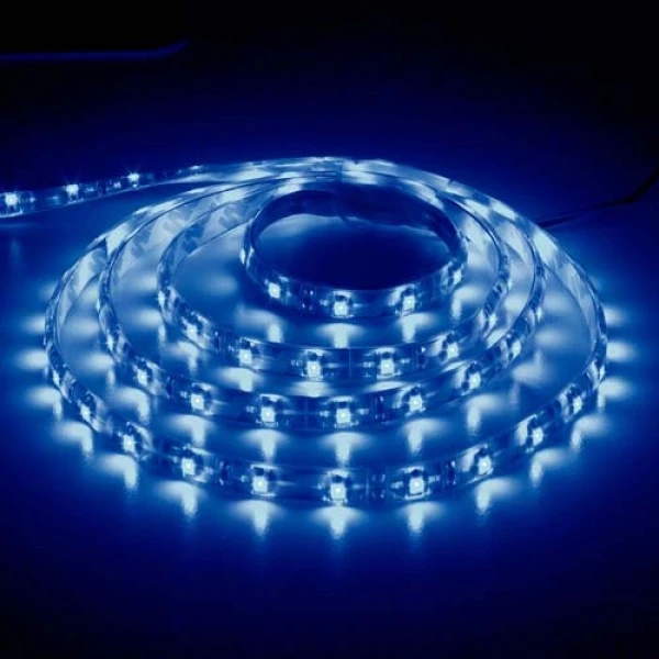 Світлодіодна стрічка Feron LS604/ SANAN LED-RL 60SMD/m 4.8W/m 12V 5m*8*0.22mm синій IP65 (4946)