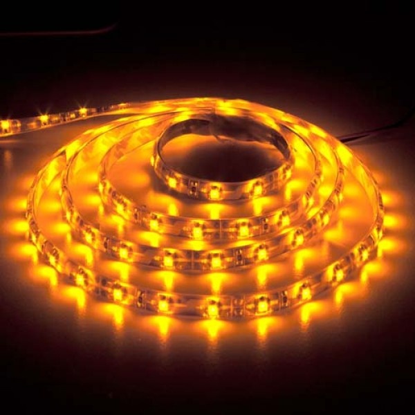 Світлодіодна стрічка Feron LS604/ SANAN LED-RL 60SMD/m 4.8W/m 12V 5m*8*0.22mm жовтий IP65 (4962)